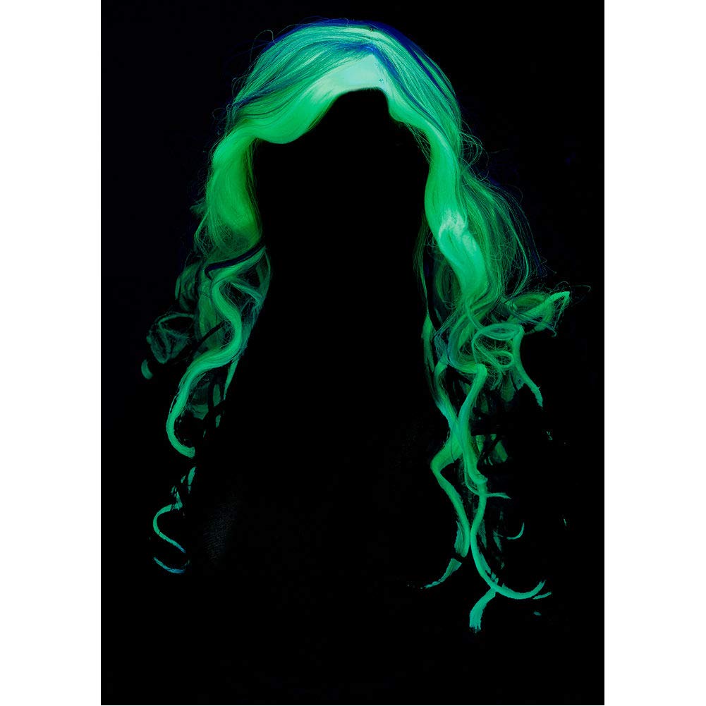 California Costume Black Light Glow-in-the-Dark Ghost Wig, Gray, 7020-124, One Size