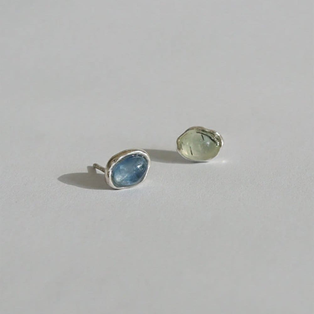 [ Modernlike / Headquarters Authentic ] 925 Silver Prehnite Mint Earrings