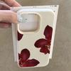 A Deep Orchid Patterned Lychee-Textured Phone Case, Suitable for iPhone 17, 16, 15, Plus, Pro, Max Series Phones — Can Be Used as a Gift
