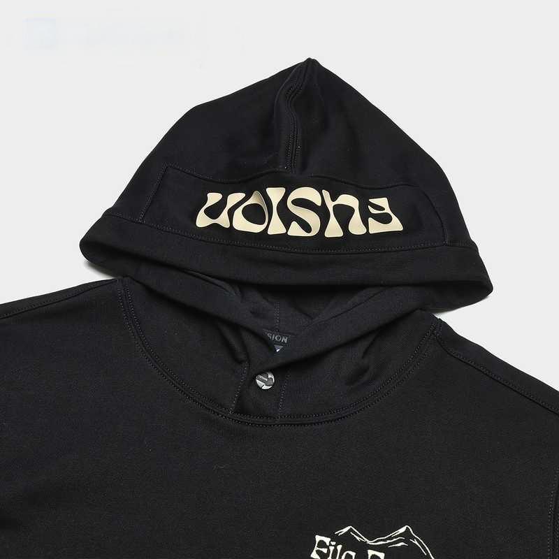 Fila Fusion Letter Print Hooded Sweatshirt Men Sweatshirt Black T11M413206F-BK