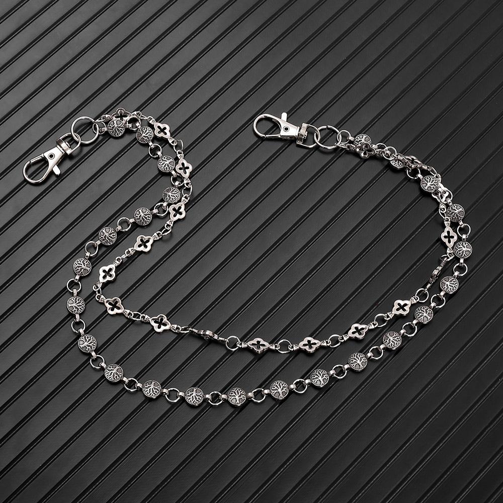 Jeans Chain Hip Hop Personality Punk Dark Double Waist Chain Cool Accessories