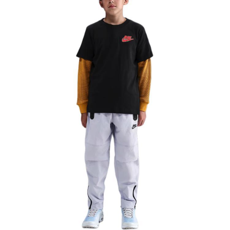 Nike Camiseta Logo Gola Redonda Manga Curta Infantil Tops Preto HV5212-010