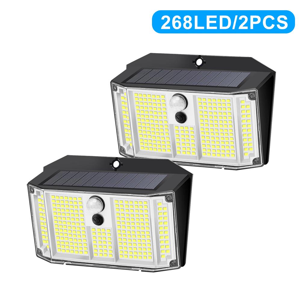1-2PC Solar Security Lights 176/528 LED Solar Motion Sensor Lights Outdoor IP65 Waterproof Wall Lights Garden Patio Yard Garage
