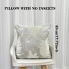 Double Sided Grey Leaf Pillow Cover Neutral Botanical Print Cushion Case For Sofa Living Room Modern Minimalist Home Decor
