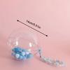 Small Doll Storage Bag Outdoor Doll Bag Keychain Portable Carrying Case Transparent Doll Display Bag with Plush Ball