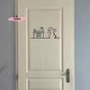 La Linea Minimalist Line Art Door Stickers Cartoon Character Design for Bedroom Kitchen Bathroom Home Decorative Vinyl Decals