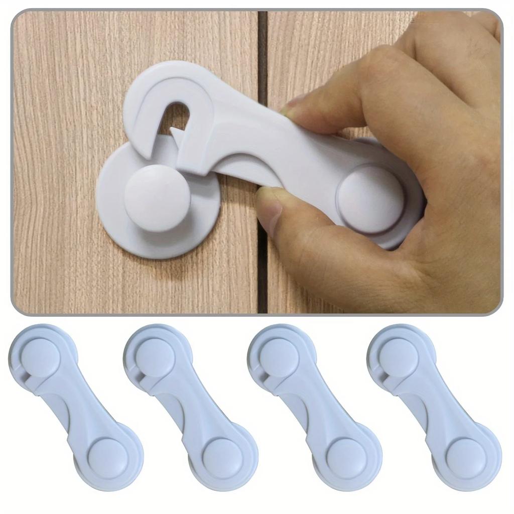 Premium Adjustable Plastic Cabinet Safety Drawer Locks Secure Anti-Pinch Door Locks for Home Improvement Kitchen