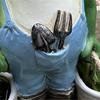 Froskestatue Levende Utseende Værbestandig Utsøkt utførelse Frog Yard Kunstharpiksskulptur for plenpynt