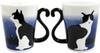 Artha Twin Black Transforms from Black To White When Filled with Hot Stylish Mugs with Tail Arrives In a Heart Shape Mugs, Cat, Color-Changing/Dawn,