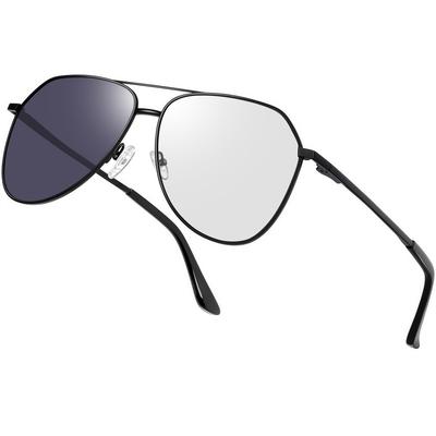 Joopin Tropfenförmige Sonnenbrille für Herren und UV für und Baseball Damen, Polarisiert, Schutz, Fahren, Sport, Golf, Angeln, (Schwarz/Photochrom)