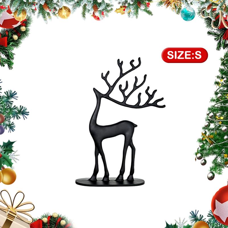 Reindeer Christmas Decor, Resin Reindeer Figurines, Modern Minimalist Xmas Sculpture, Elegant Indoor Holiday Decor