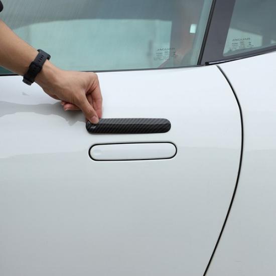 Garniture de cadre de poignée de porte extérieure en ABS fibre de carbone pour Jaguar F-TYPE 2013-22