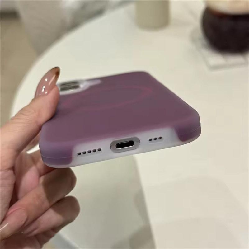 Płynny Silikon Cukierkowy Żel do Magnetycznego Etui Magsafe na iPhone 11 12 13 14 15 16 Pro Max Pogrubiona Wstrząsoodporna Pokrywa z Bumperem