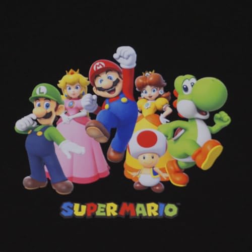 Bandai Classic fr8929 Super Mario Long Sleeve Sweatshirt, Boys, Black, Fall/Winter