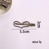 Korean Y2K Silver Side Bangs Duckbill Clip - Women's Sweet Hair Accessory