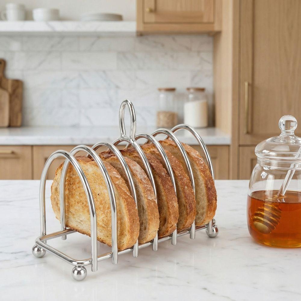 Easy To Clean Bread Rack Stainless Steel Bread Holder Air Fryer Accessories Toast Rack  Baking