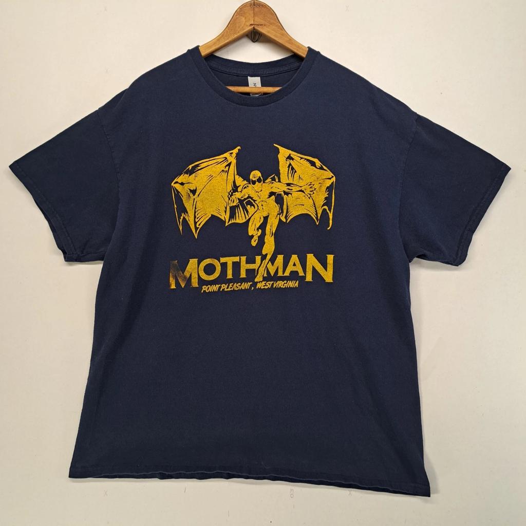 Mothman T Shirt XL Navy Blue Point Pleasant West Virginia Cryptid Graphic