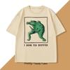 I Beg To Differ T Shirt Men Women Loose Frog Printed Tshirt Casual Cotton Short Sleeve Harajuku Tshirt Unisex Oversized Clothes