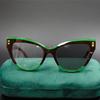 Oversized Cat Eye Pochromic Myopia Glasses for Women Outdoor UV Protection Driving Sunglasses Anti Blue Light Glasses Diopter