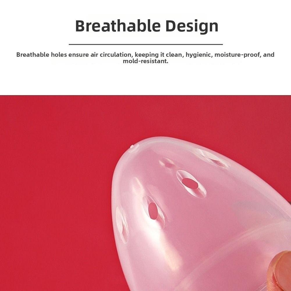 Transparent Makeup Puff Holder with Hole Eggshell Makeup Tool Box for Makeup Puff