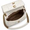 Women's Quilted Shoulder Bag Elegant PU Leather Flap Handbag with Gold Chain Strap Small Crossbody Purse