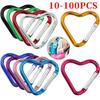 Heart Shaped Metal Key Organizer Multi Purpose Carabiner Clip Camping Backpack Hanging Hook Travel Accessory Tool