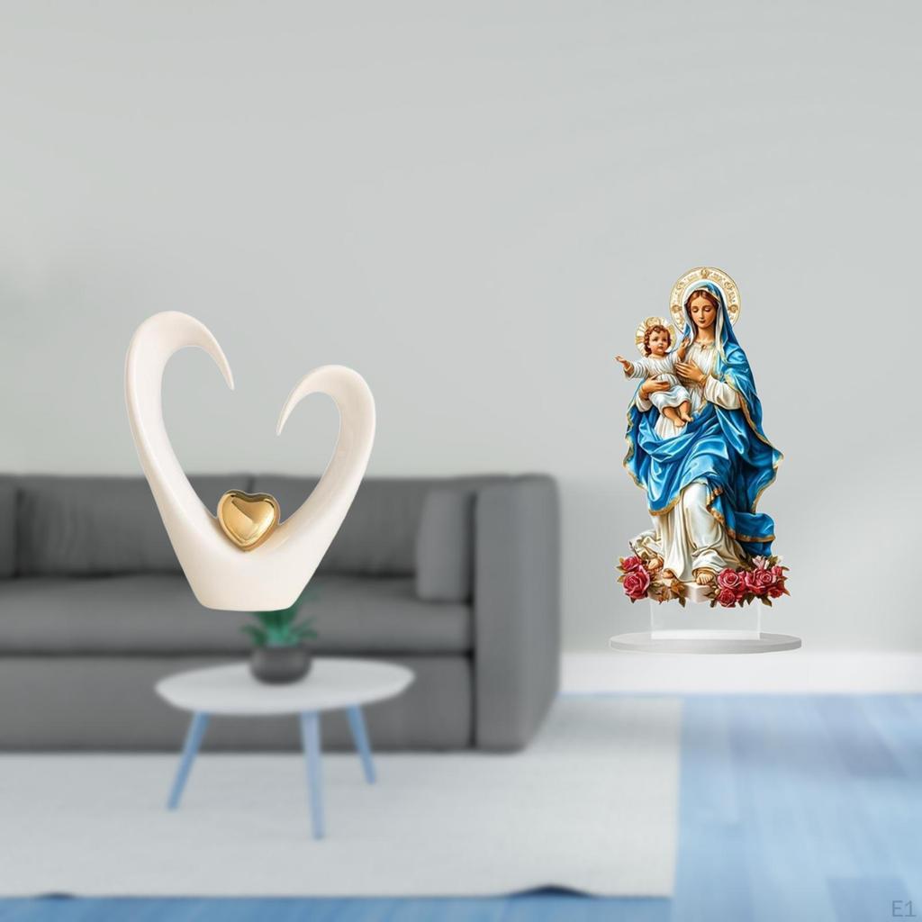 Heart Acrylic Sculpture Minimalist Desktop Ornament Unique Collectible Modern Decorative Figurine