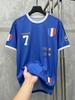 Frankreich Nationalmannschaft #7 Trikot Retro Blau Fußball T-Shirt, Gestreiftes Vintage Fußball Fan Top, 98 18 Sterne Edition, Y2K Streetwear