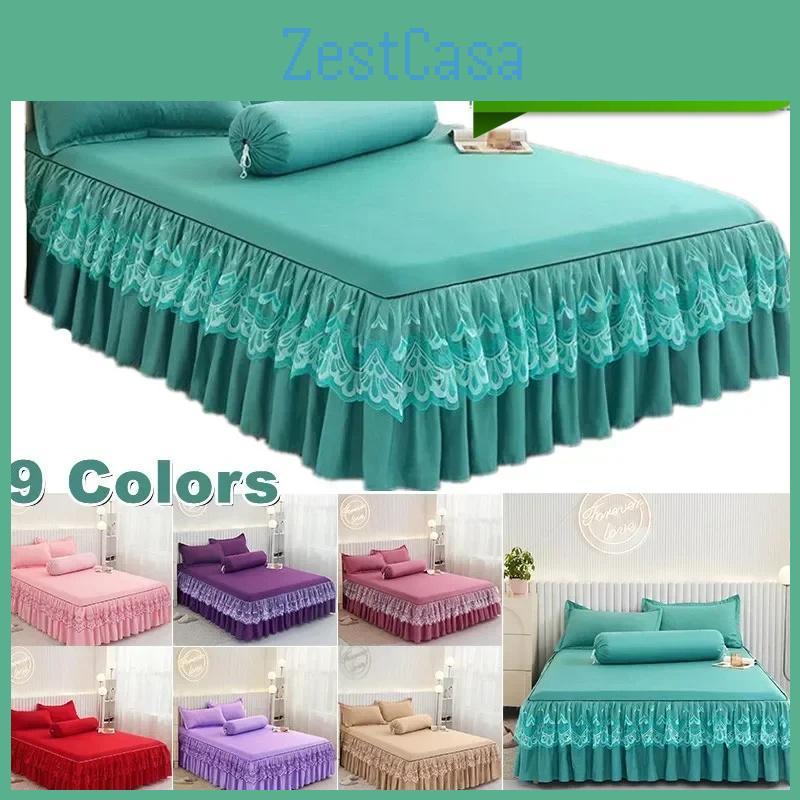 No Princess Pillowcaselace Bed Shirt Ruffle Bedspreads Sheets Home Textile Bedroom Coverlets Dust Cover Bedding Mattress Cover