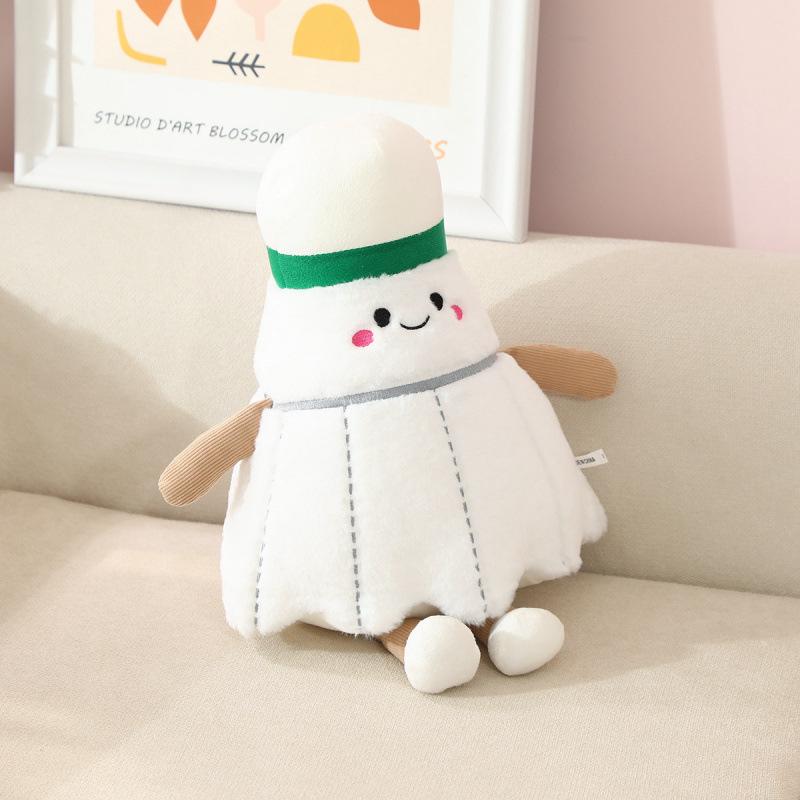 Cartoon Sports Ball Plush Toy: Tennis, Badminton, Basketball Gift Doll for Kids & Boyfriend