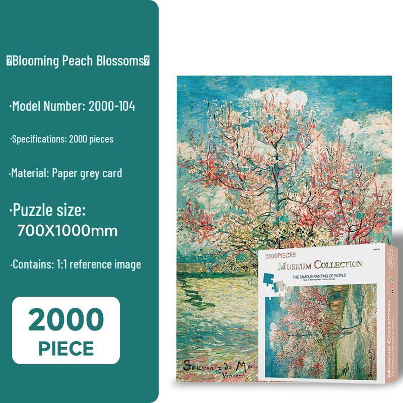 Van Gogh Starry Night 2000-Piece Jigsaw Puzzle, Extra Large, Decorative & Educational for Adults.