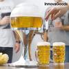 Koelbare Drankdispenser of Biergiraf 3,5 L met Druipvrije Kraan en IJsklontreservoir