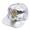 Big Size Crocodile Leatherpattern Baseball Cap Unisex Adjustable Trend Hip Hop Style Cross Skull Flat Brim Duck Tongue Hat