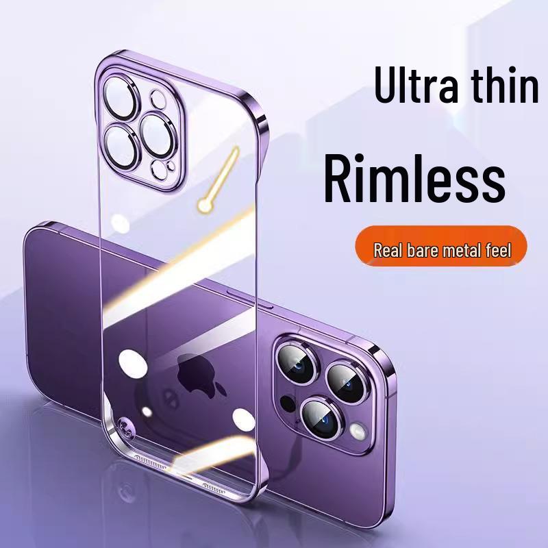 Compatible iPhone Case for Apple 17: Electroplated, Borderless, Built-in Lens Film, Drop-Proof, Dust-Proof PC Protection.