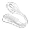 Cordon d'alimentation transparent avec prise européenne 1,8 m Cordon d'extension transparent Fil de lampe de remplacement intérieur Câble de câblage en cuivre 220V Pour décoration