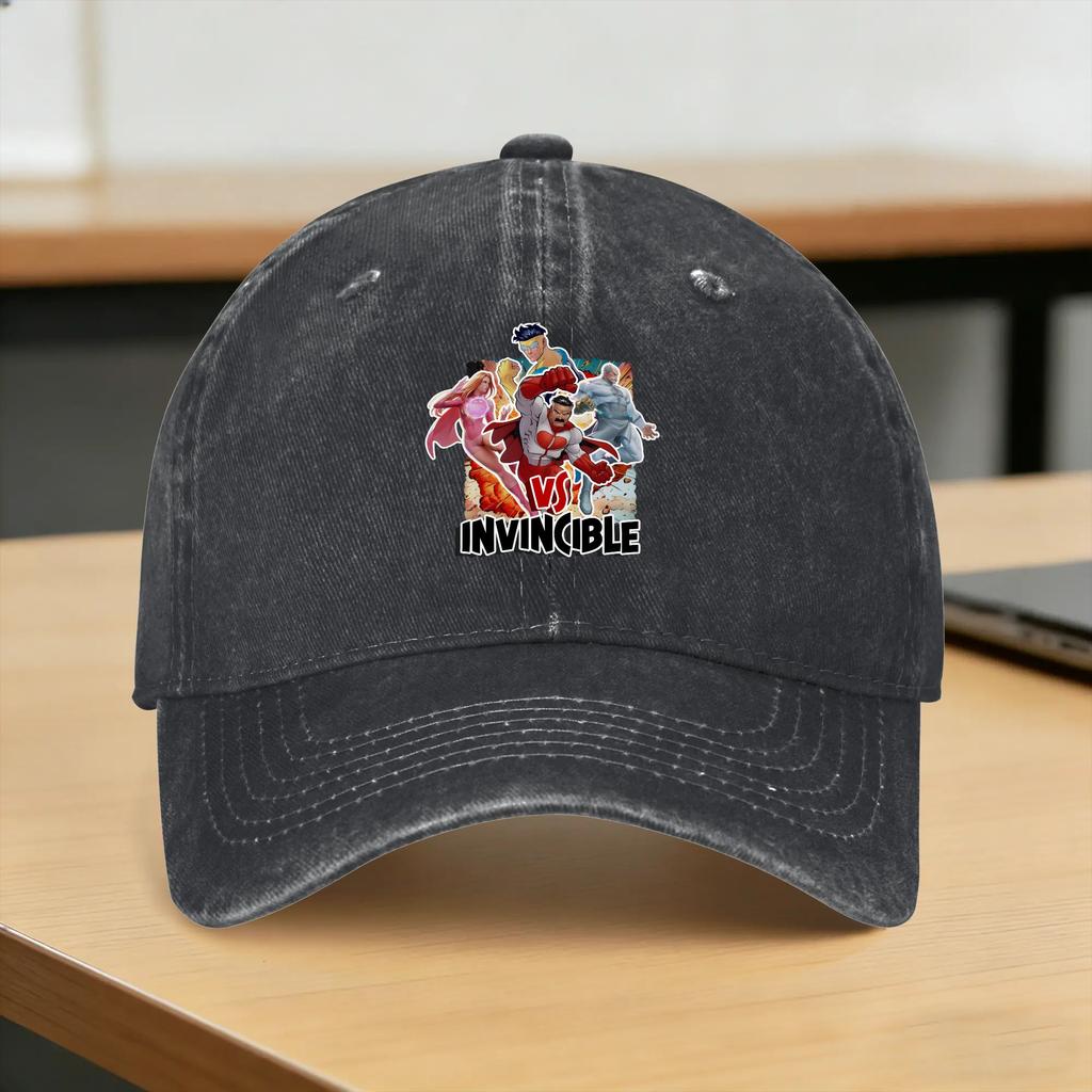 VILTRUM EMPIRE Invincibles Washed Baseball Cap Fashion Sun Trucker Hat Summer Unisex Women Outdoor Gym Snapback Cap