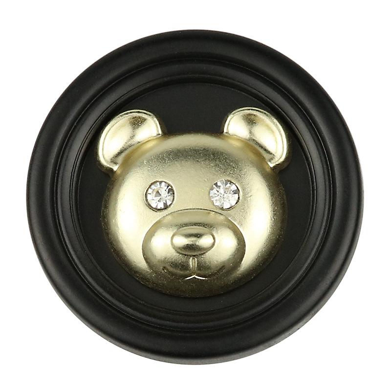 Xiaoxiang Cute Wind Bear Metal Decorative Buttons Women'S Clothes Leather Coat Jacket Sweater Decorative Buttons