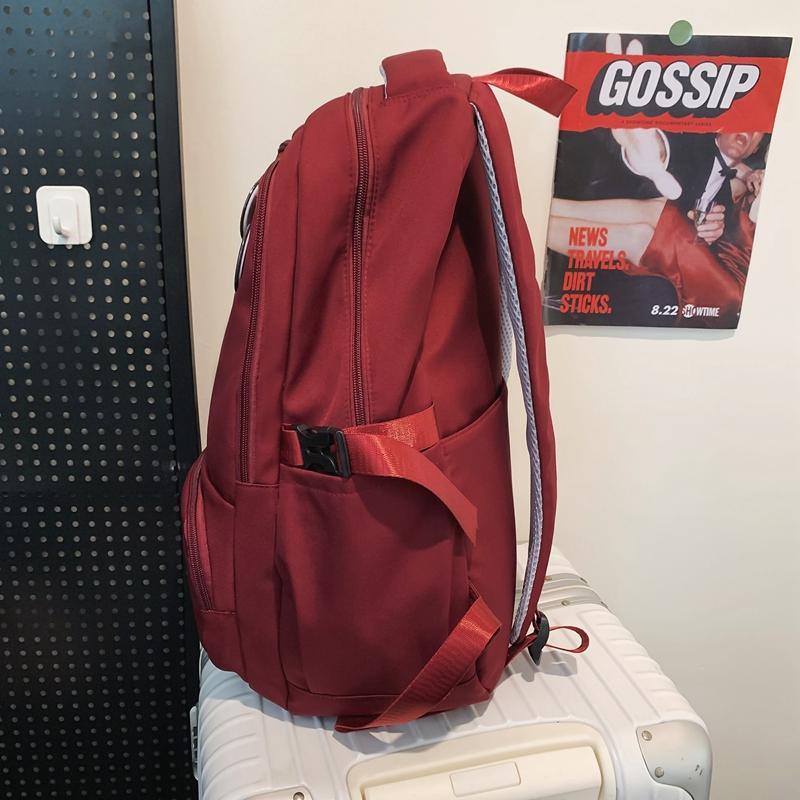 Female Large Capacity Backpack Letter Print College Style Student Waterproof Schoolbag Male Travel Backpack