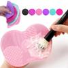 Brush Cleaner Brush Cleaner Silicone Brush Cleaner Cosmetics Makeup Washing Gel Cleaning Mat Foundation Pad Scrub Board,