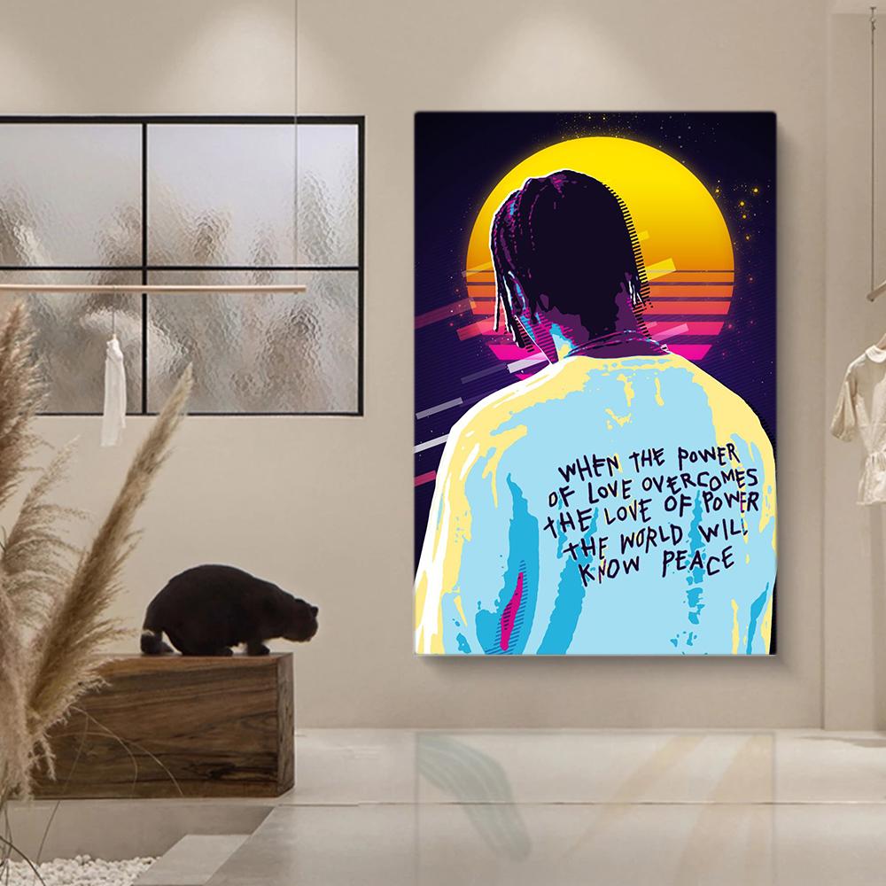 Berühmte Rapper Star Sänger Kunst Malerei Wand Leinwand Poster und Drucke Moderne Figur Porträt Bilder für Wohnzimmer Wohnkultur