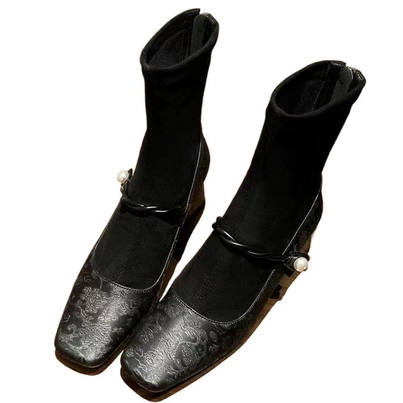 Fashion Hot Selling 2025 new Fashion Women Ankle Boots Leather Boots High Heel 8cm Ladies Shoes Side Montage Short Boots for Women Shoes