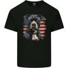 American Pitbul With USA Flag America Dog Unisexs Light Cotton TShirt