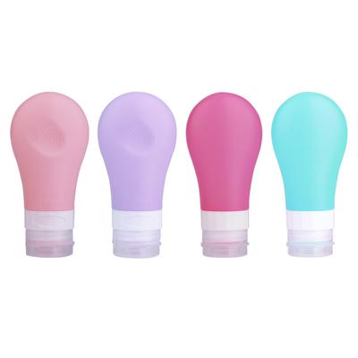 Reise-Silikonflaschen-Set. Aufbewahrungsbox für Kosmetikflaschen. Tragbare Lotionsflasche, Duschgel-Flasche mit Händedesinfektionsmittel.