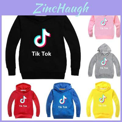 Tok Childrens Tik Letter Sweater Long Sleeve Hoodie Fashion Tops Pullover