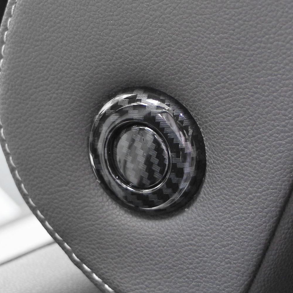 Für Volkswagen T-Roc TROC 2018 2019 2020 2021 2022 2023 ABS Carbon Fiber Matte Kopfstütze Kopfstütze Einstellung Abdeckung trim Innen Zubehör