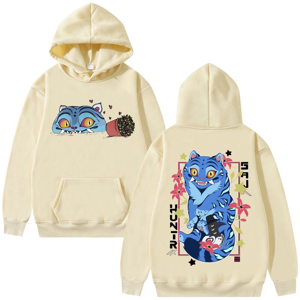 Limited Movie Kpop Demon Hunters Derpy Tiger Hoodie Men Women Fashion Cartoon Trend Sweatshirt Unisex Casual Oversized Pullover
