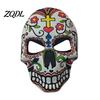 Comfortable Carnival Face Cushion Day of The Dead Skull Masque, Halloween Sugar Full Party Masque Masquerade Accessory for Cosplay, Mexican
