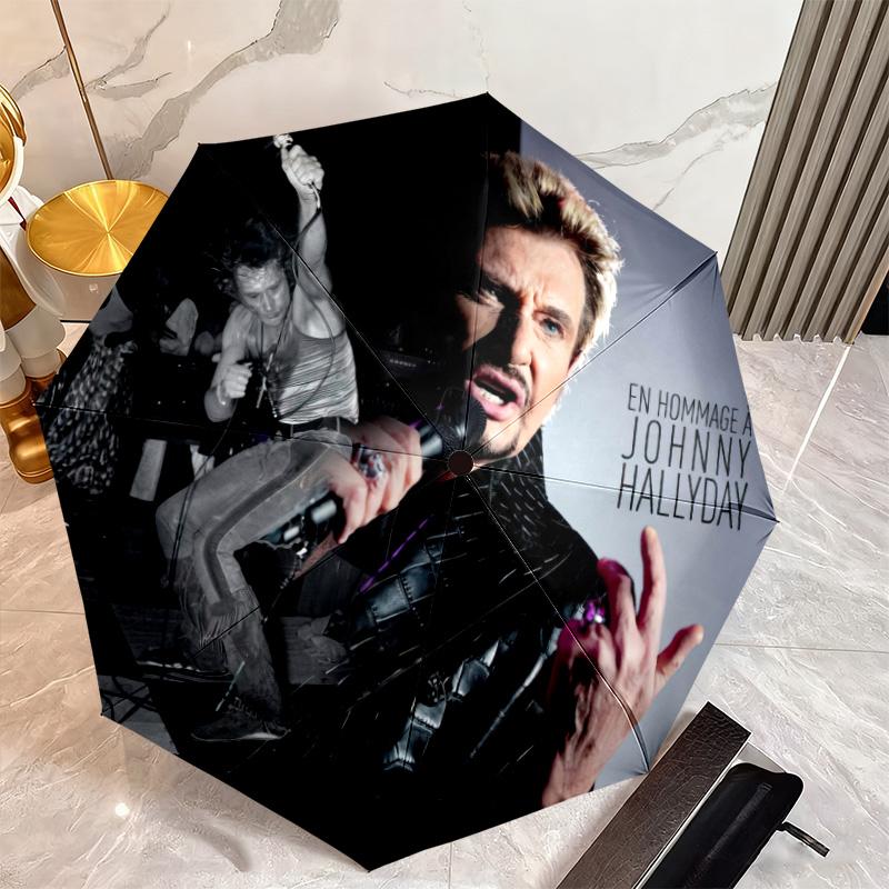 French legendary rock singer and actor Johnny Hallyday umbrella is suitable for all seasons, including home travel and outdoor activities Y13