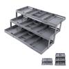 Drawer Organizer Long Lasting Multi Functional Various Sizes Containers Jewelry Organizer Tray Robust Folding Plastic for Home