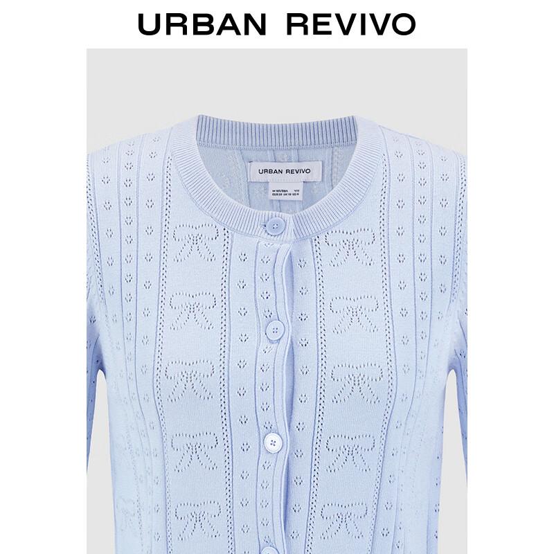 UR Women's Bowknot Textured Knit Cardigan